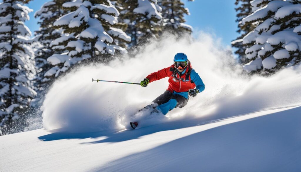 spring skiing in Lake Tahoe