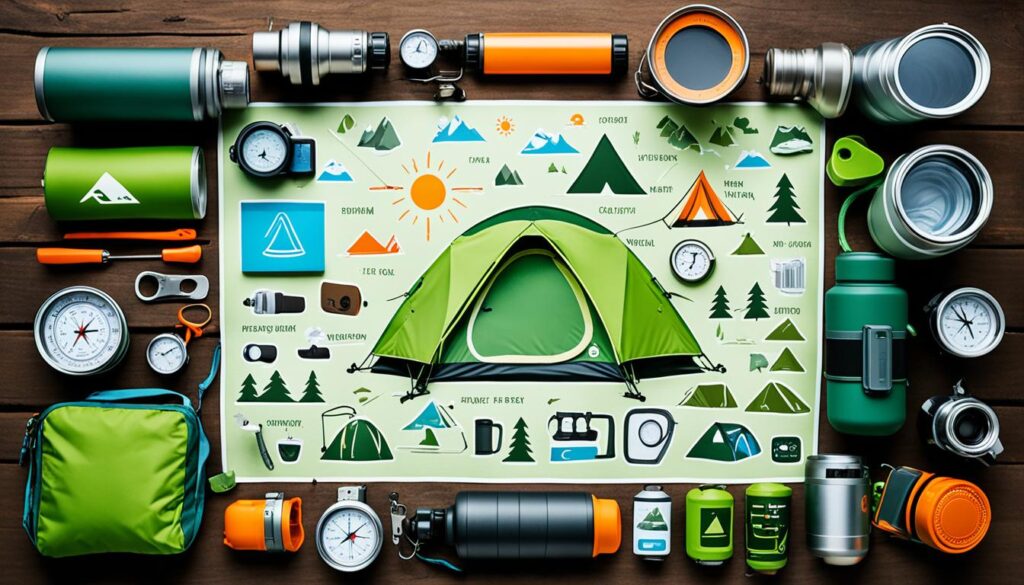 top camping gadgets infographic