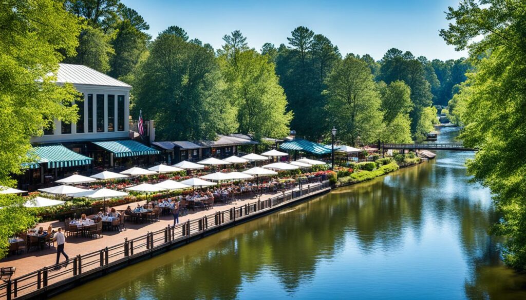 Augusta riverfront dining with a view