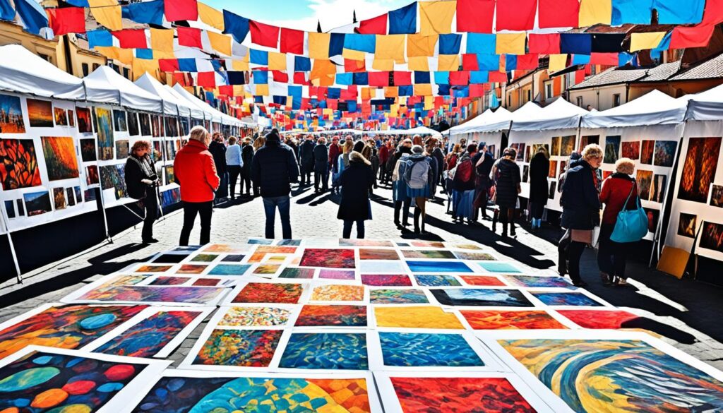 Contemporary art exhibition at Sibiu Art Market