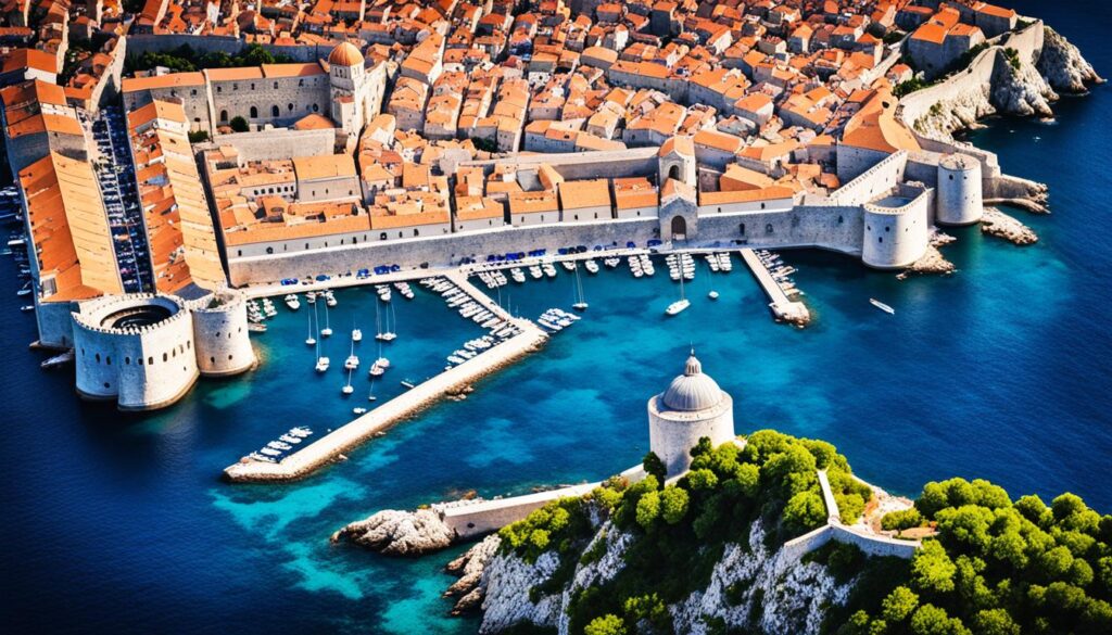 Dubrovnik city walls map