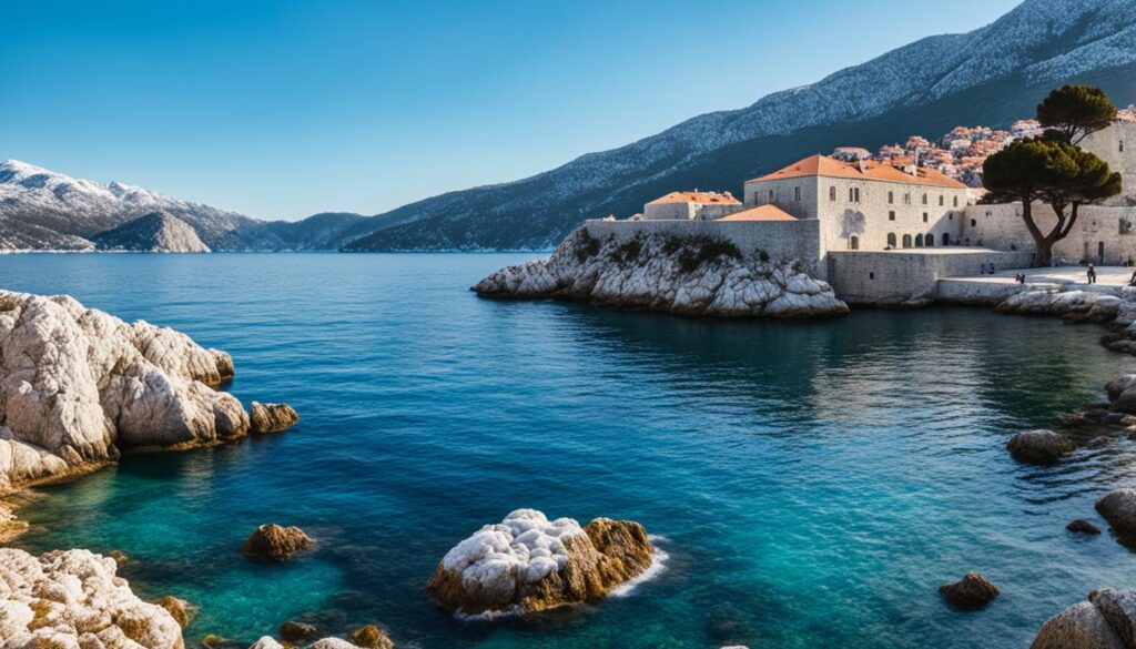 Dubrovnik coastline in winter