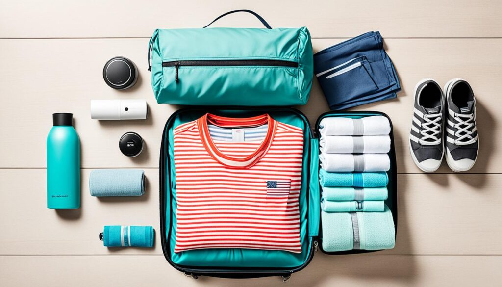 Minimalist packing for summer vacation