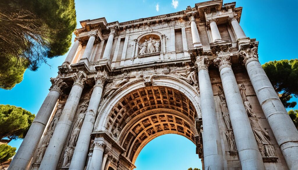 Roman triumphal arch Pula