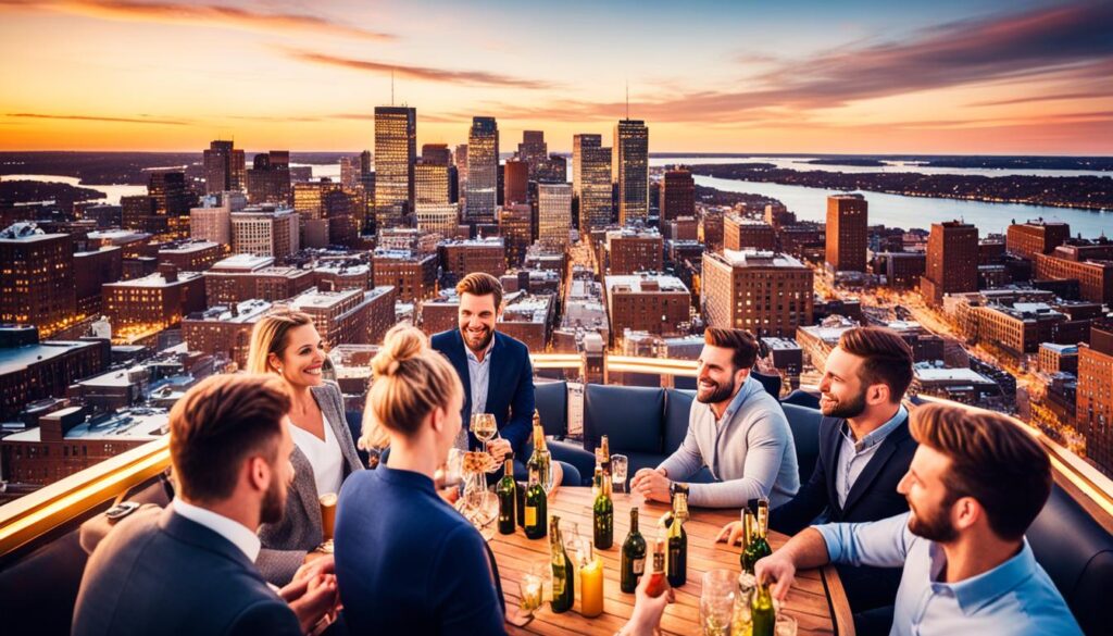 Rooftop bars and scenic views in Boston for sunset drinks