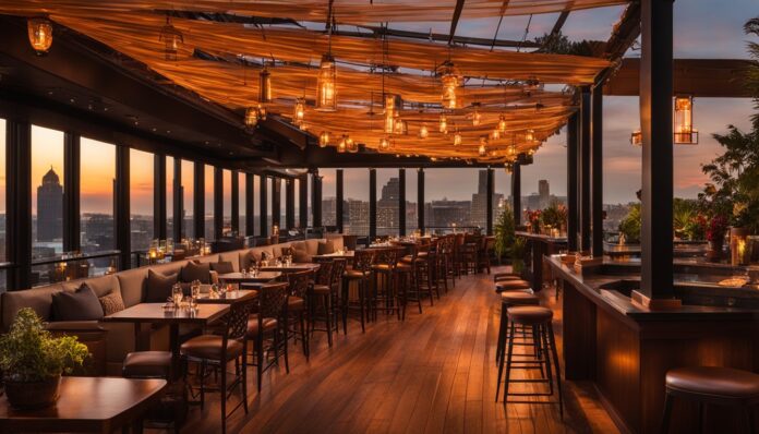 Rooftop bars with sunset views in Savannah