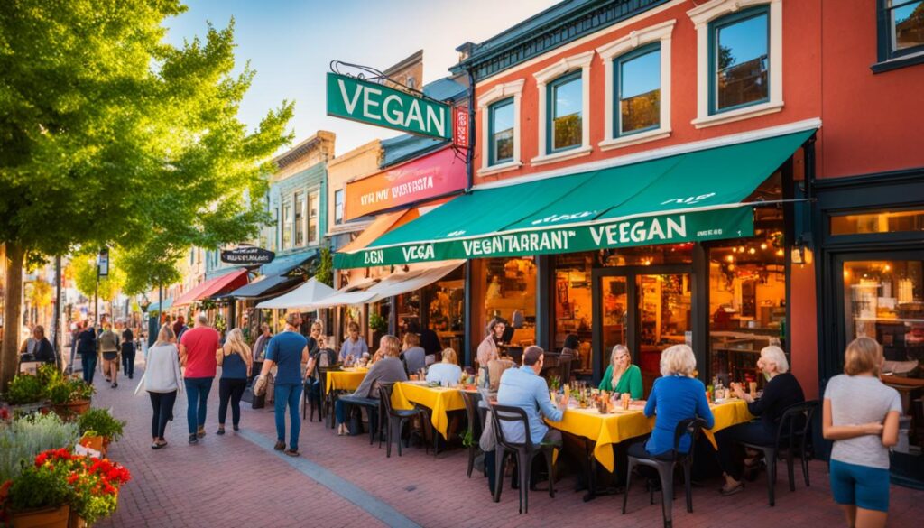 Split vegan and vegetarian restaurants
