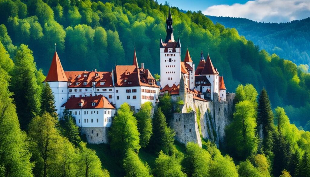 Travel distance from Bran Castle to Brasov