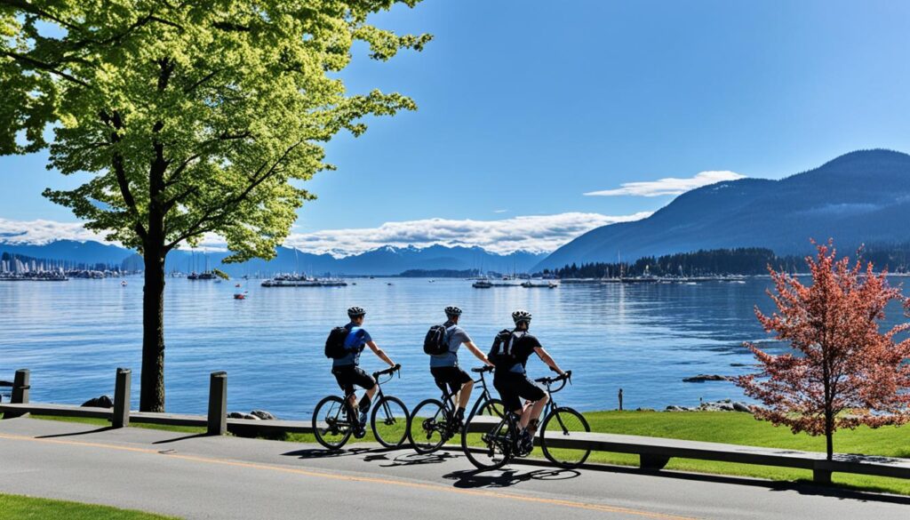 Vancouver waterfront cycling routes