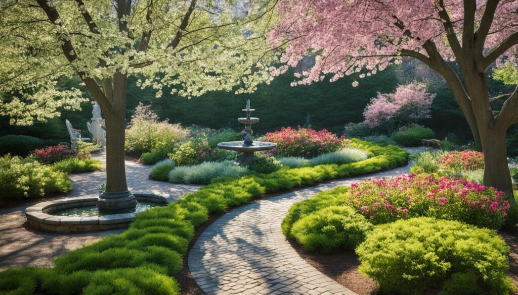 Williamsburg gardens in spring