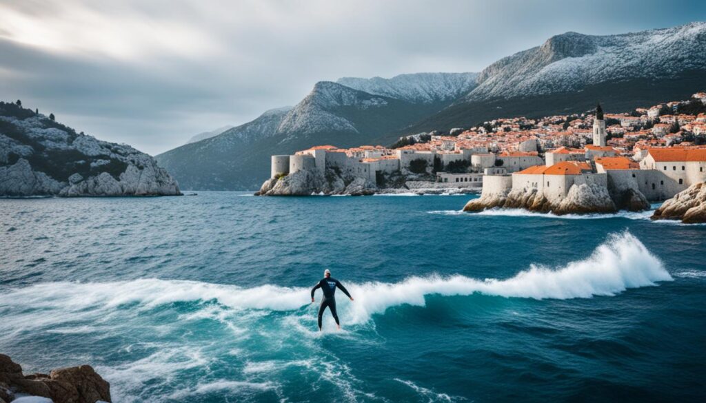 Winter swimming safety Dubrovnik