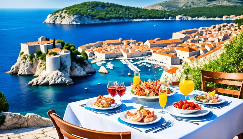 beachside dining Dubrovnik