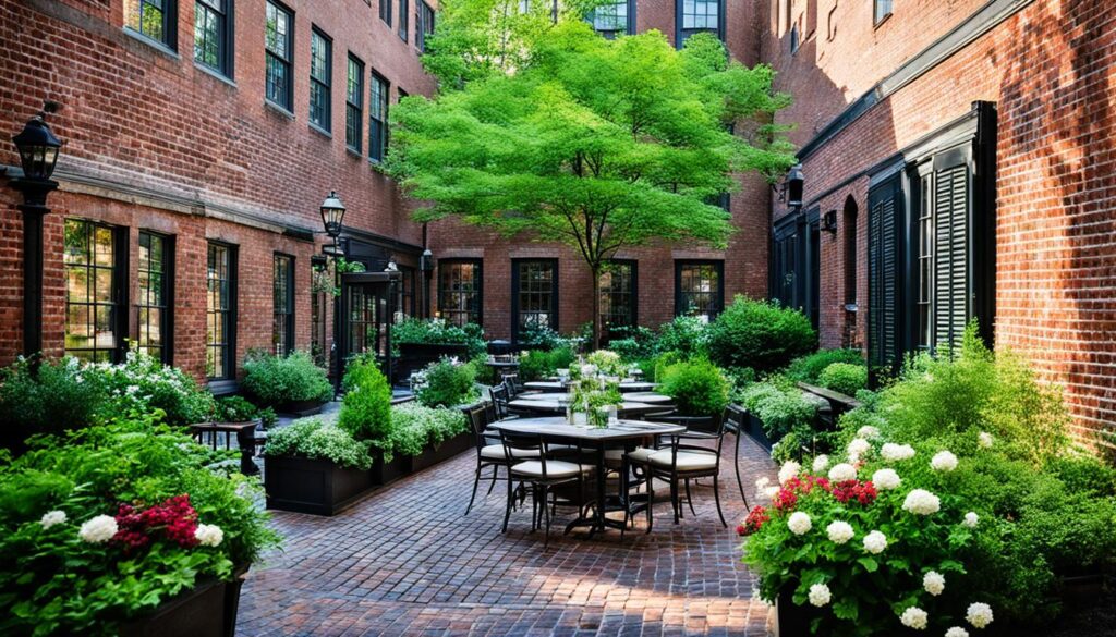 hidden courtyards in Boston