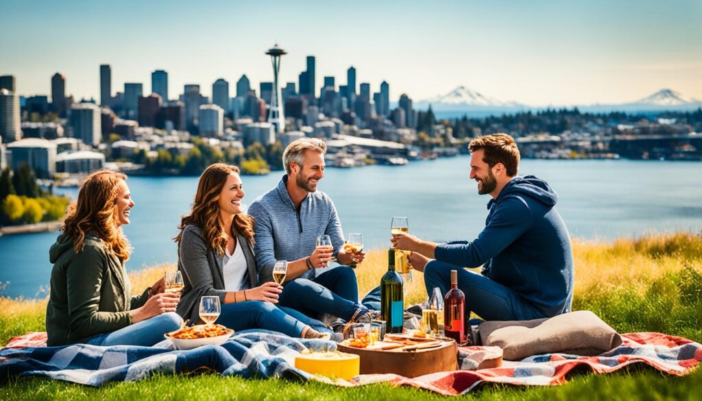ideal picnic locations at Gas Works Park