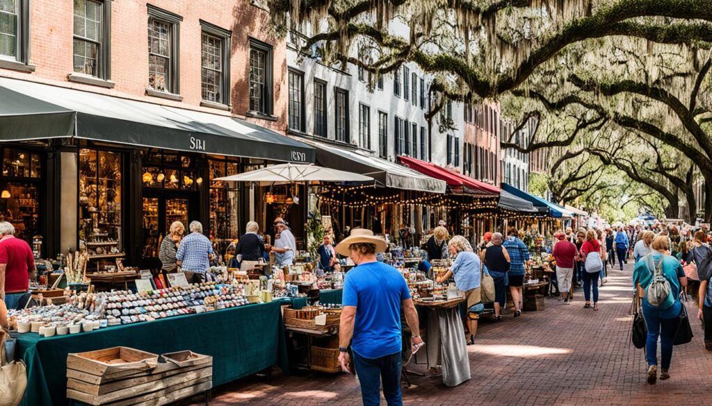local artisans market shopping in Savannah