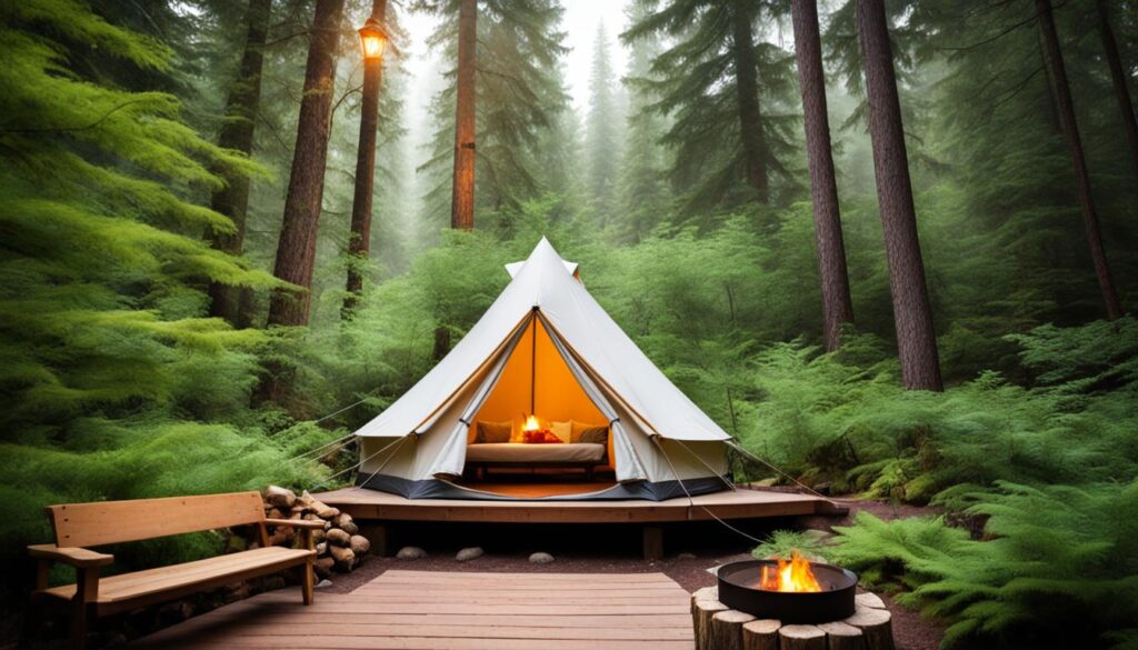 luxury camping near nature