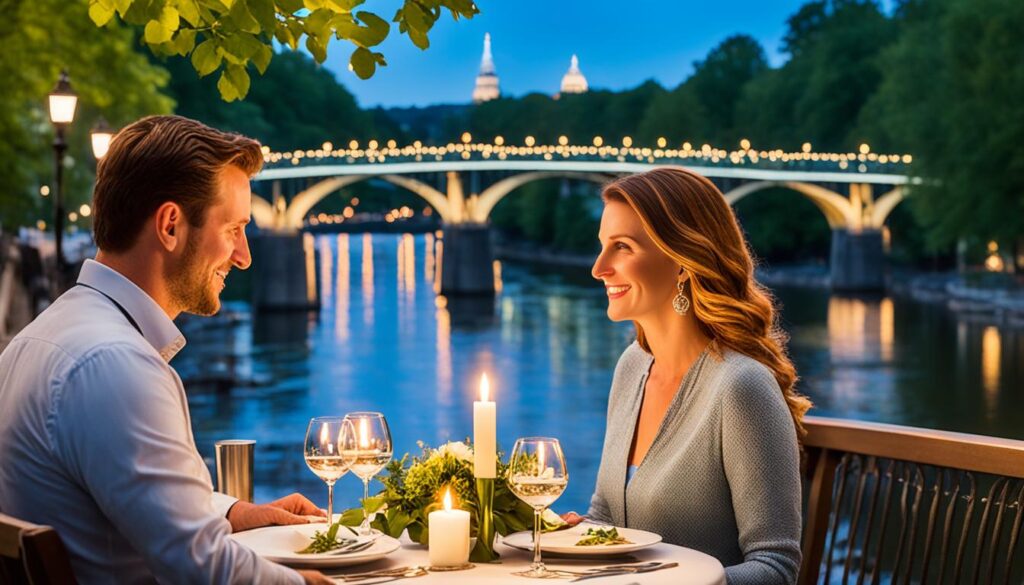 romantic dinner with a view in Richmond