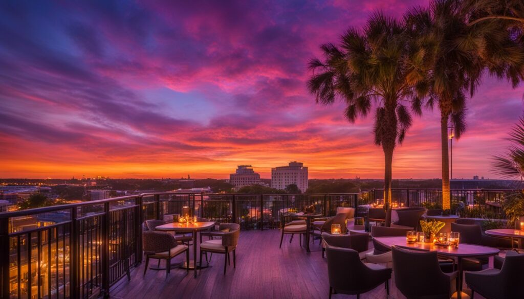 rooftop bars with sunset views in Savannah