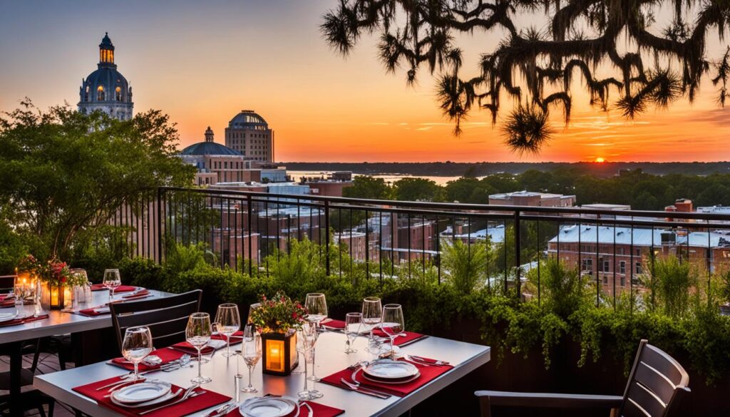 rooftop dining Savannah