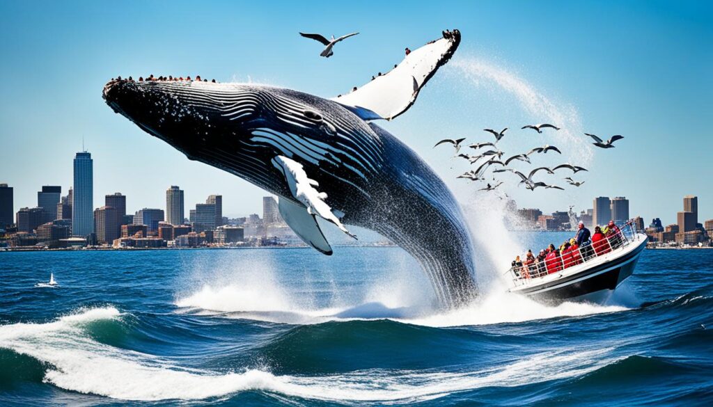 whale watching season in Boston