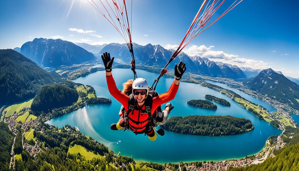 Bled paragliding photography