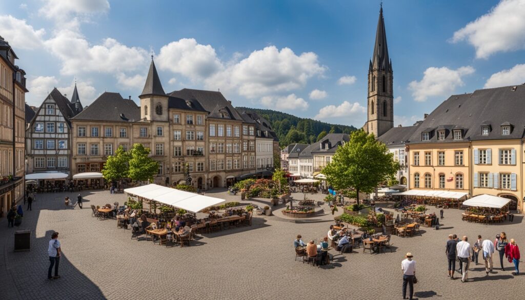 Echternach sightseeing from Germany