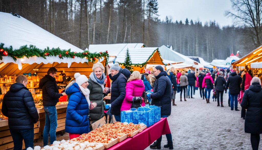 Festive Setting at Sigulda Winter Market