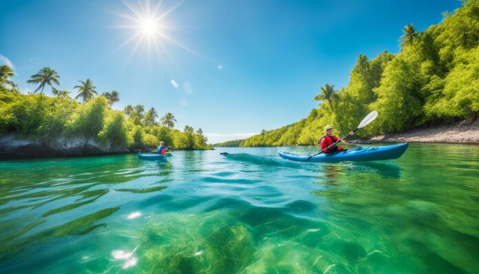 Kayaking adventures in Nida lagoon