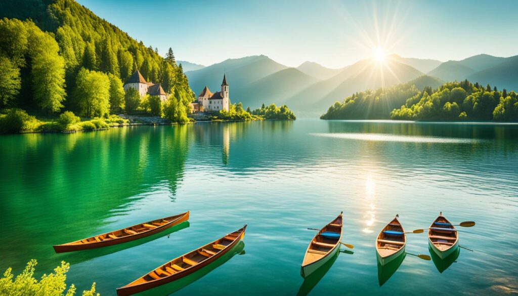 Lake Bled rowboat rentals
