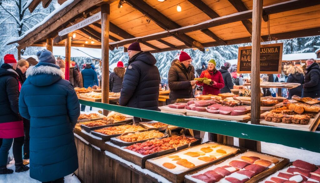 Latvian Winter Market Food