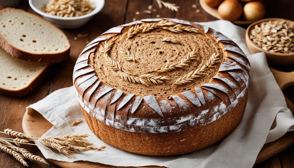 Latvian rye bread in a basket