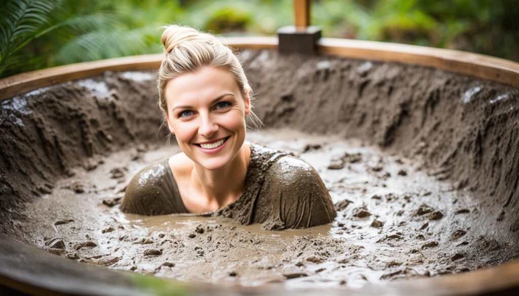 Mud bath wellness retreat