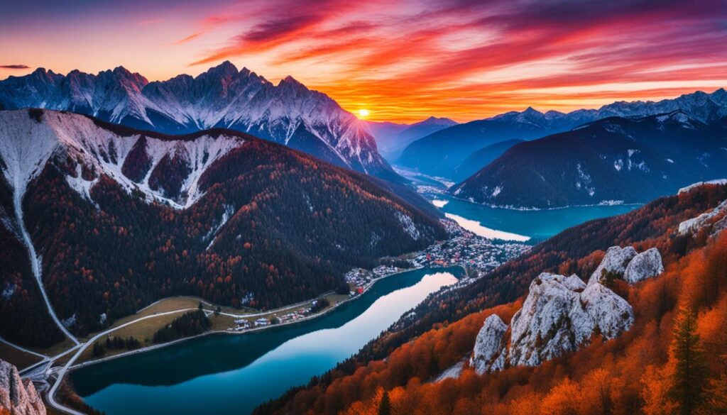 Ojstrica viewpoint sunrise