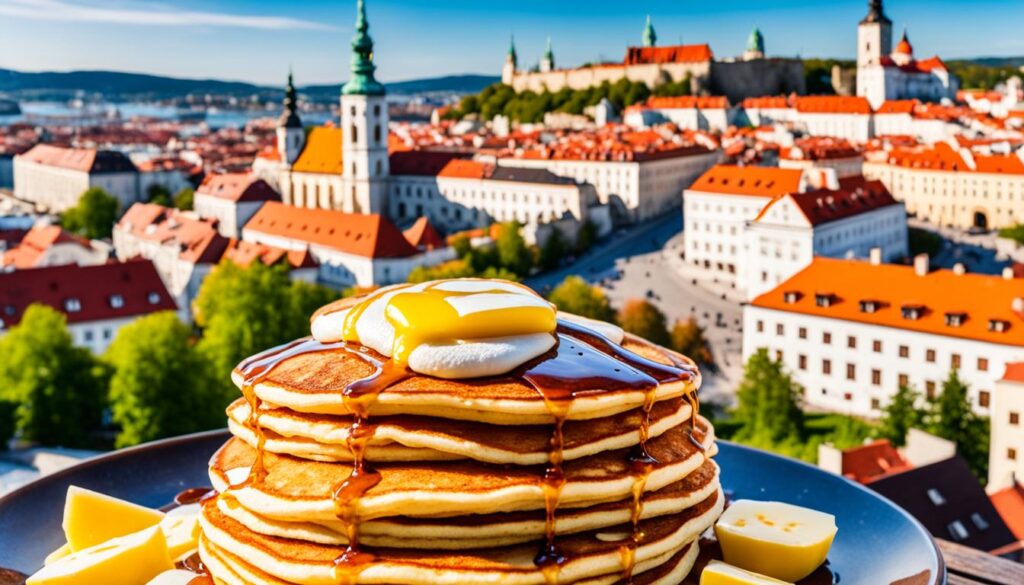 Slovakian pancakes in Bratislava