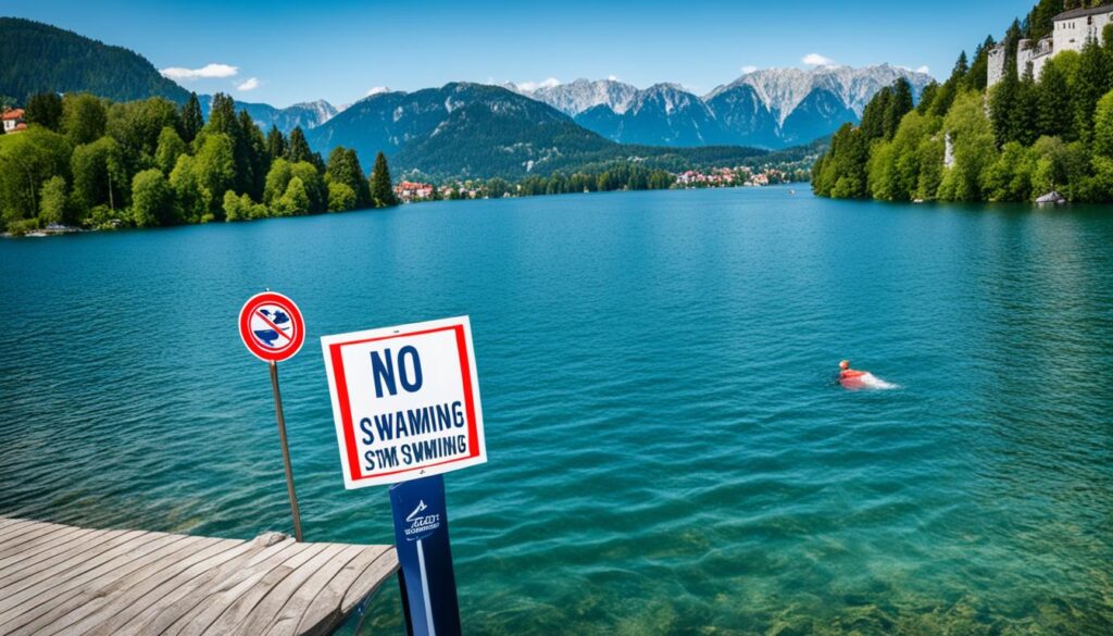 Swimming restrictions in Lake Bled