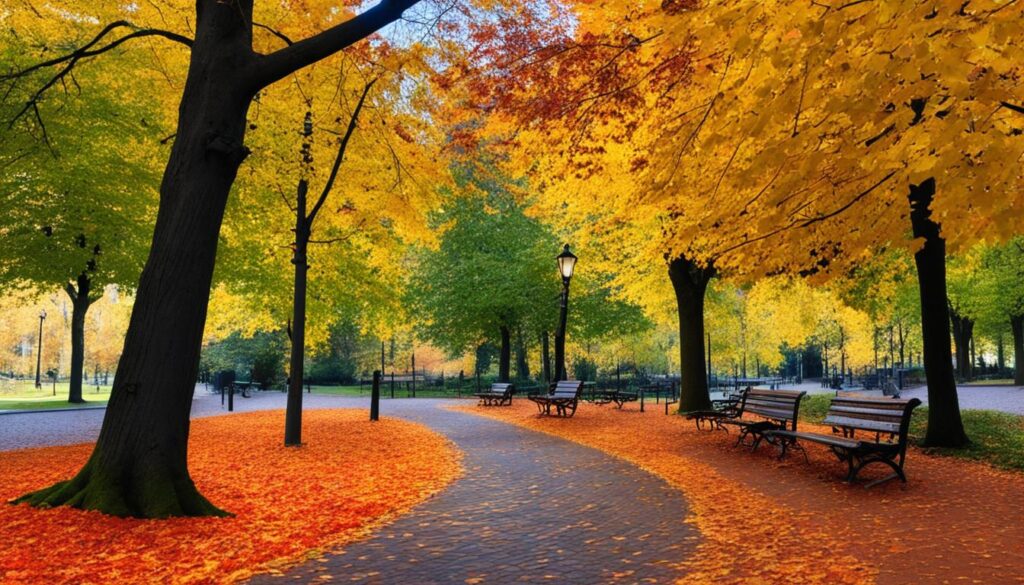 Tivoli Park autumn weather