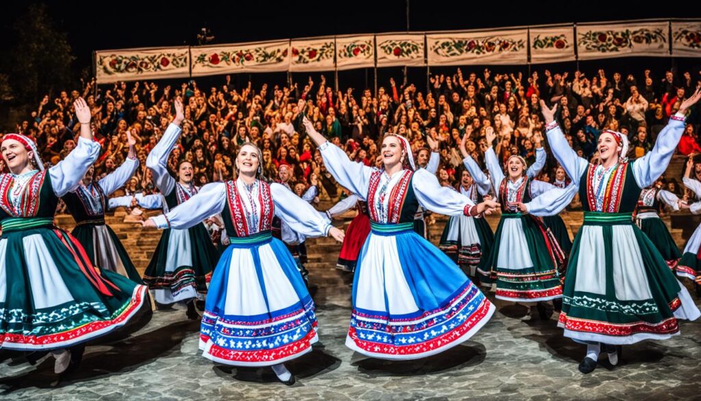 Traditional Bulgarian music and dance performances in Veliko Tarnovo