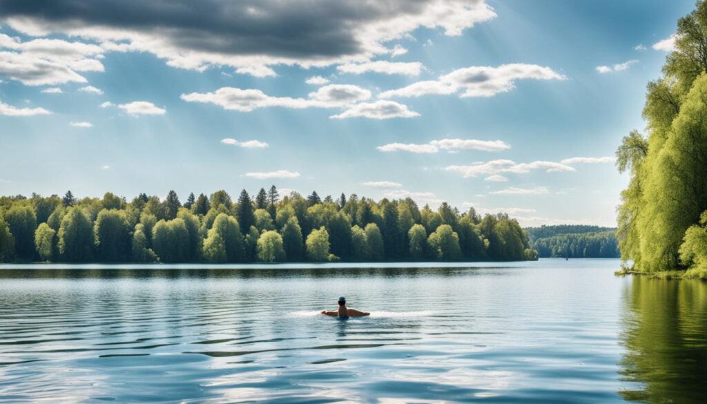 Trakai open water swimming