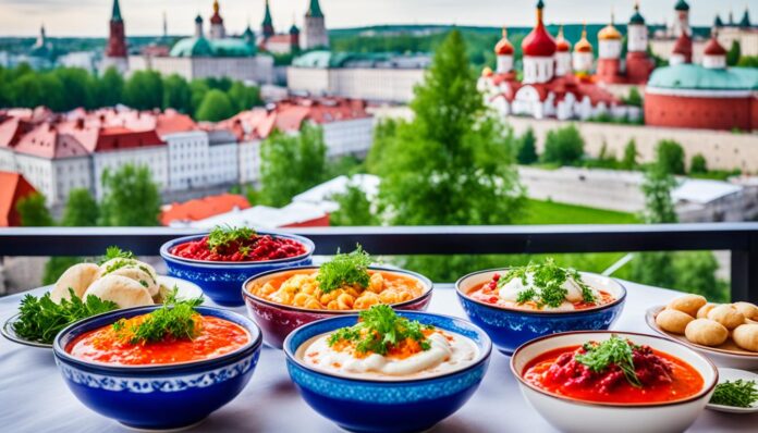 What are some traditional Russian foods to try in Narva?