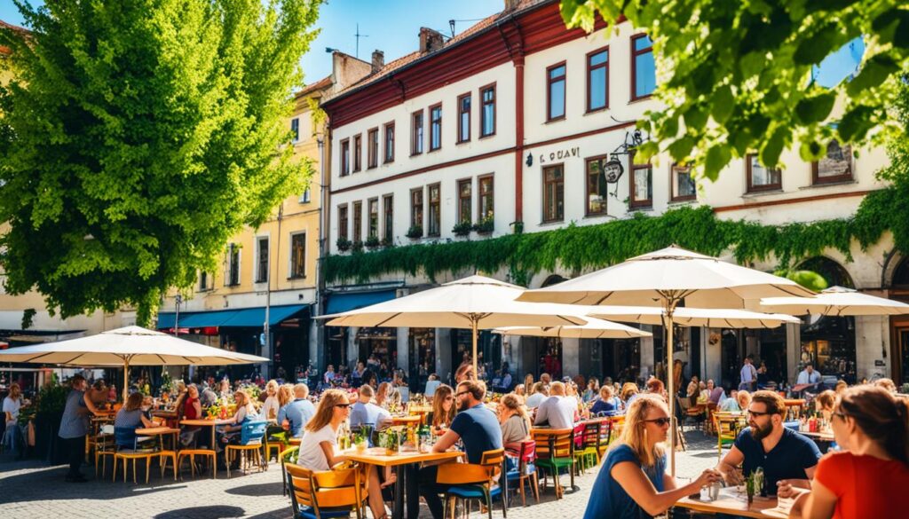 outdoor dining spots in Cluj-Napoca