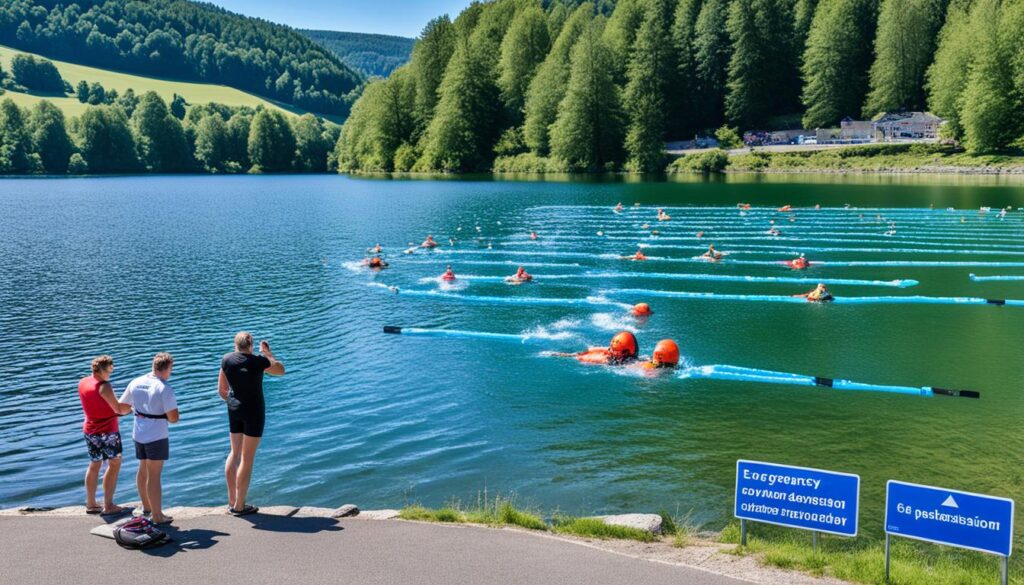 swimming safety in Lac d'Echternach