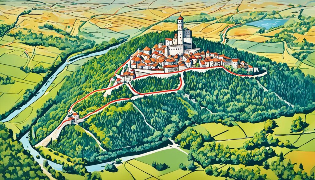 Kragujevac fortress map