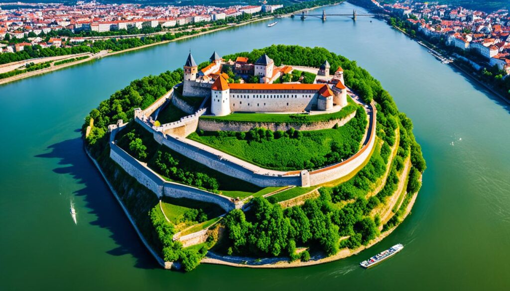 Petrovaradin Fortress aerial view