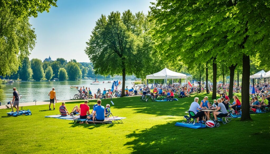 Recreational activities in Danube Park Novi Sad