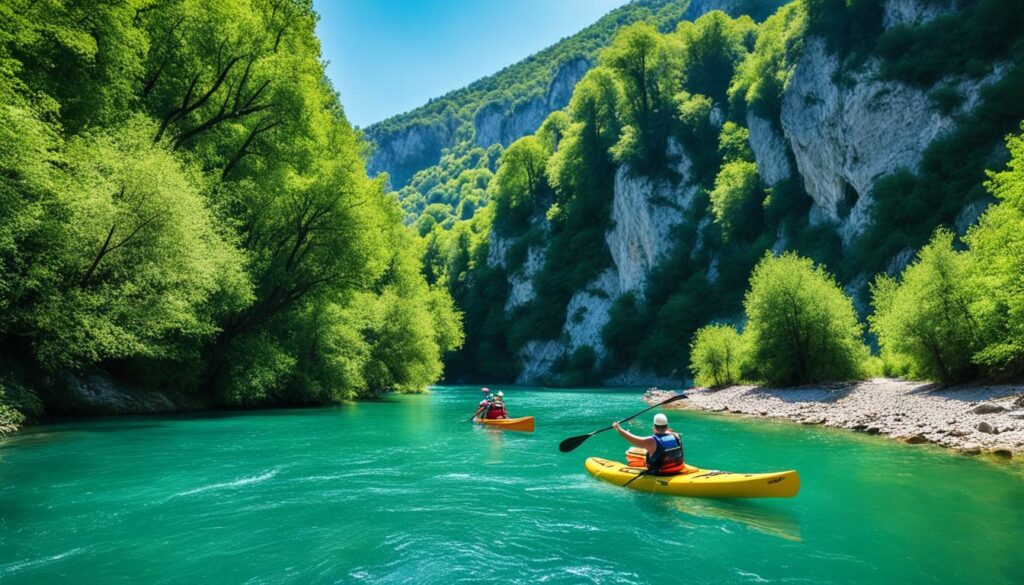 explore nature on Lepenica river kayak tours